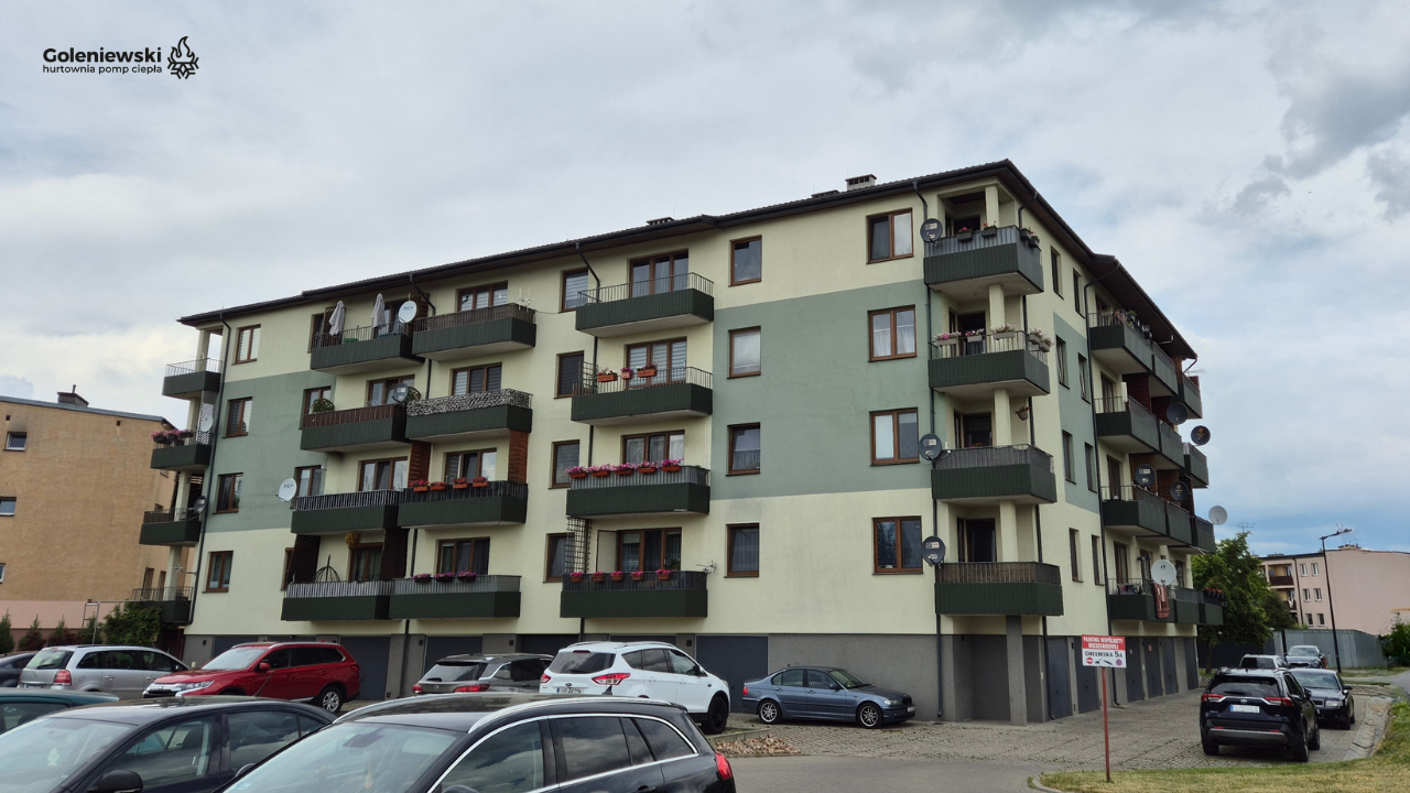 Blok w Urszulinie, gdzie są zamontowane pompy ciepła