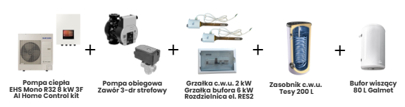 Zestaw Samsung EHS Mono 8kW 3F AI Home