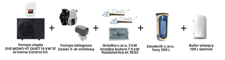 Zestaw HT Quiet 14 kW plus akcesoria
