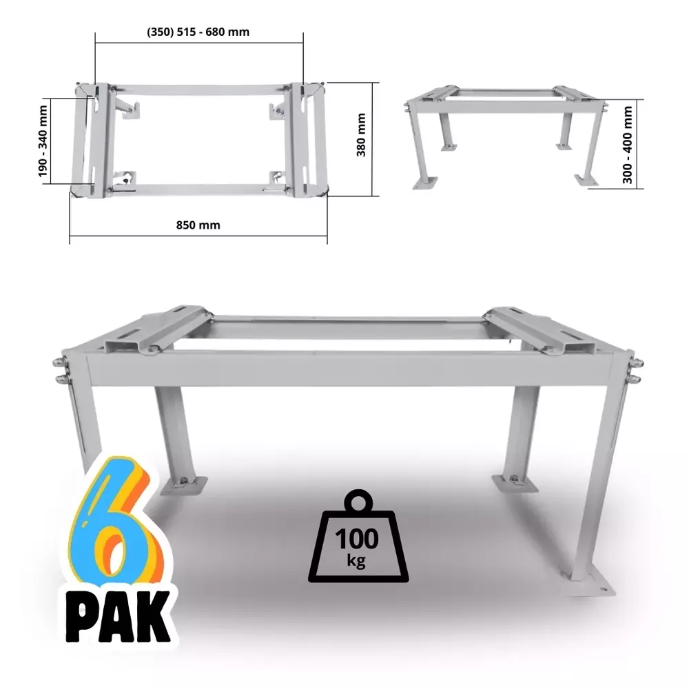 Zdjęcie produktu Konsola montażowa do pomp ciepła 850x380mm 100kg Promocja 6-PAK